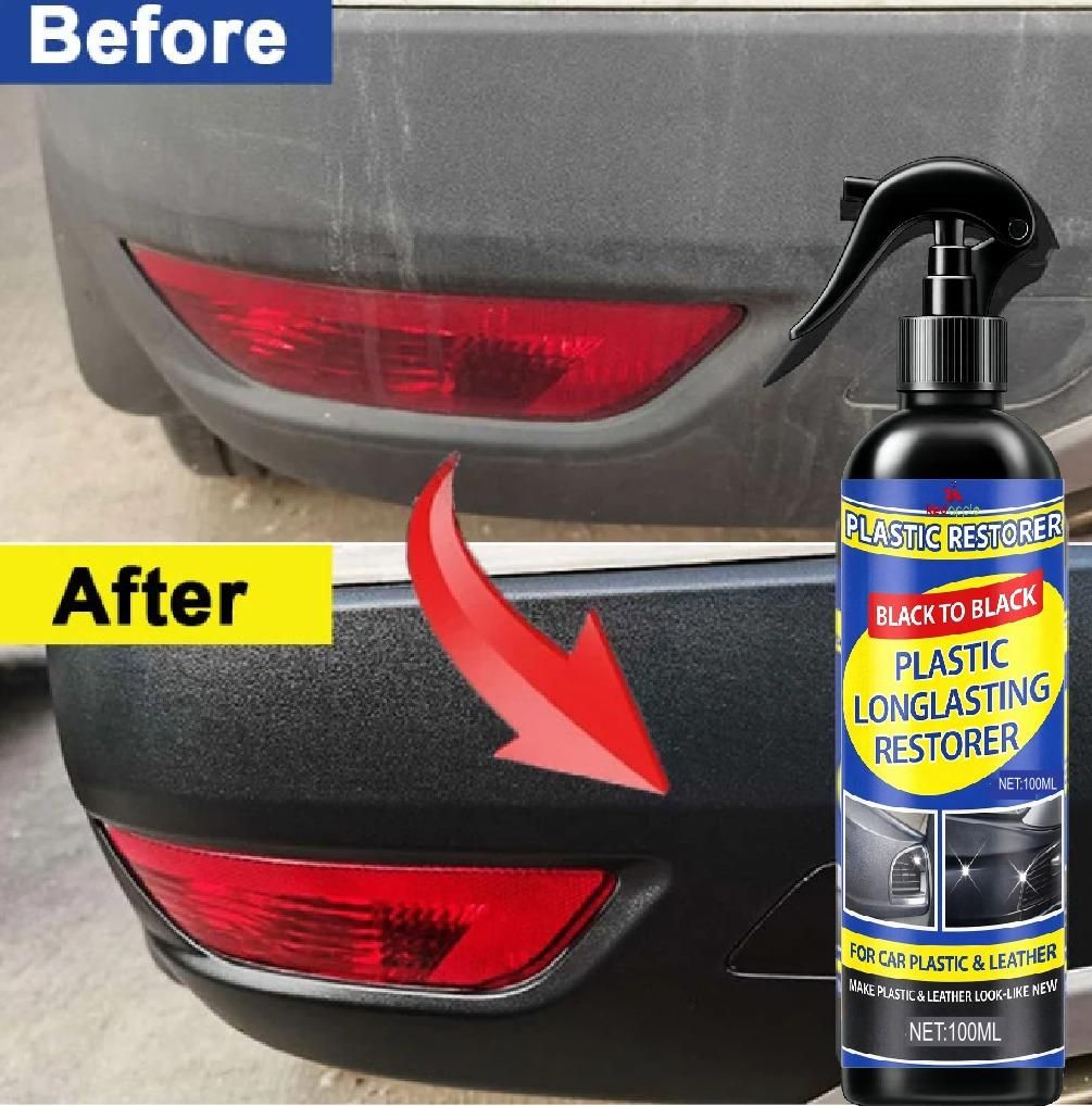 Plastic Long lasting Restorer Spray For Car 100 ml (Pack of 2)