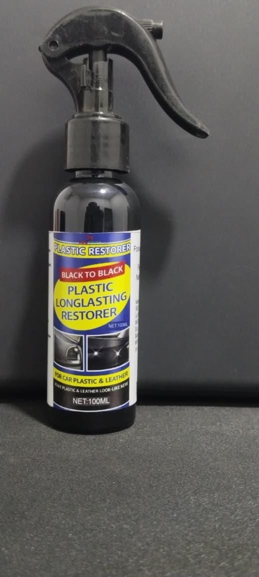 Plastic Long lasting Restorer Spray For Car 100 ml (Pack of 2)
